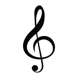 Wallity Treble Clef Escultura de pared Negra